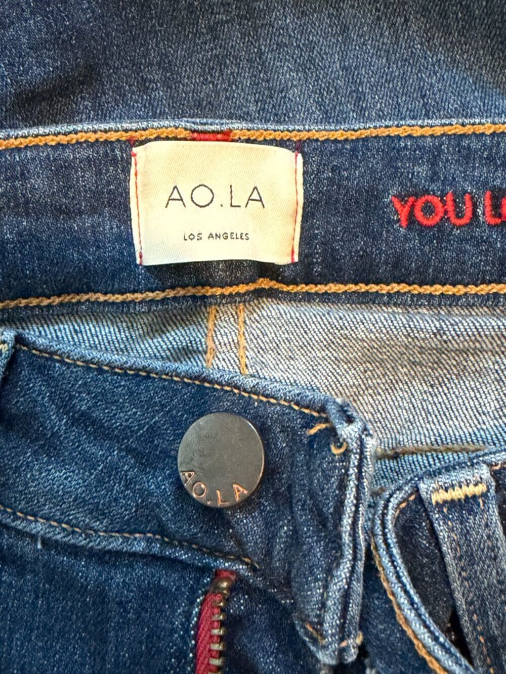 Alice + Olivia Low Rise Bell Bottom Flare Jeans Blue Size 26 - Picture 3 of 6
